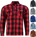 Men's Motorcycle Shirt Plaid Biker Flannel Jacket for Men - Armored