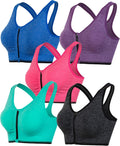 Hiking Gril Women's Zip Front Sports Bra - Wireless Post-Surgery