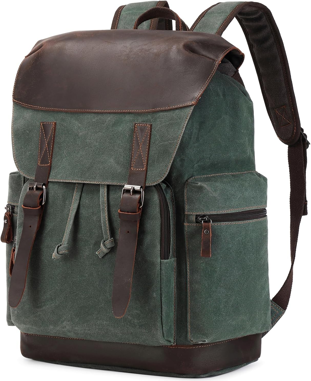 Nerlion Leather Backpack for Men - Vintage Travel Rucksack