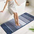 COSY HOMEER Ultra Soft Absorbent Bath Mat 59in x 20in Dark Blue