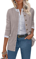 ANRABESS Women's Cardigan Crewneck Button Down - Soft Knit Layering