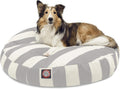 Majestic Pet Vertical Stripe Round Dog Bed for Indoor Outdoor Use