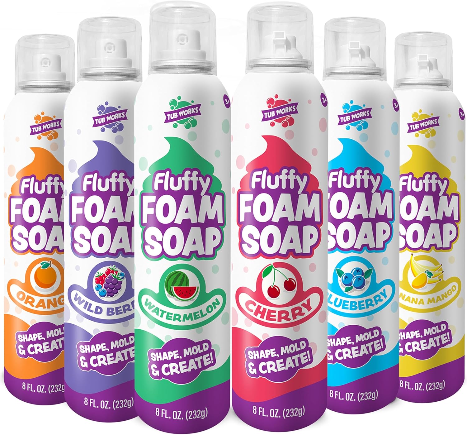 Kids Bath Art Kit | Fluffy Foam 6 Pack