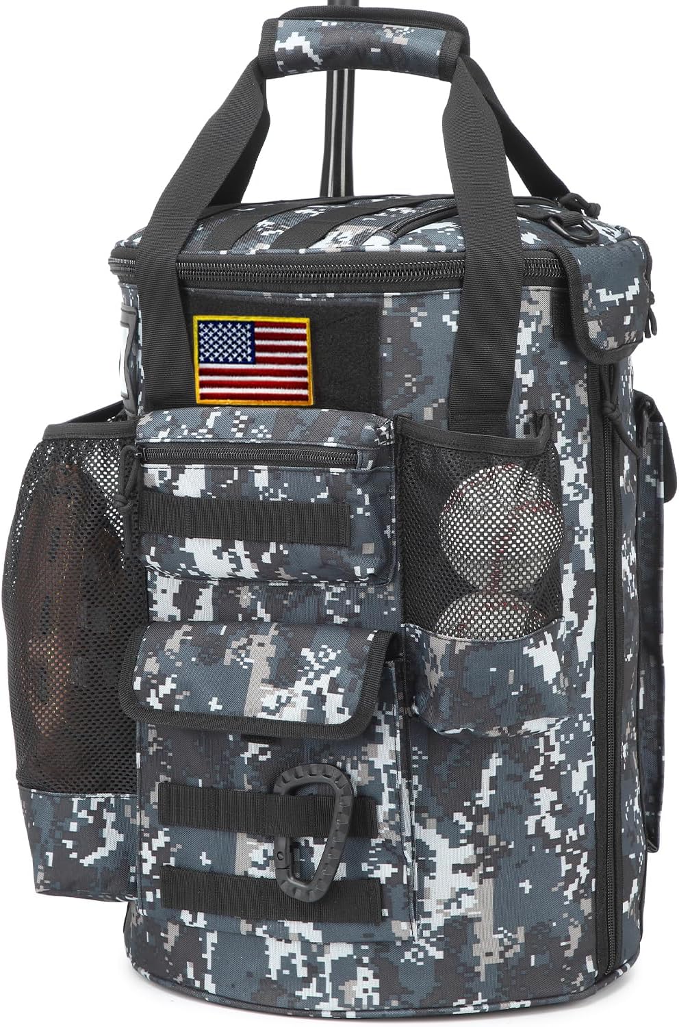 Baseball Bucket Bag 6 Gallon Tactical Organizer with Padded Seat