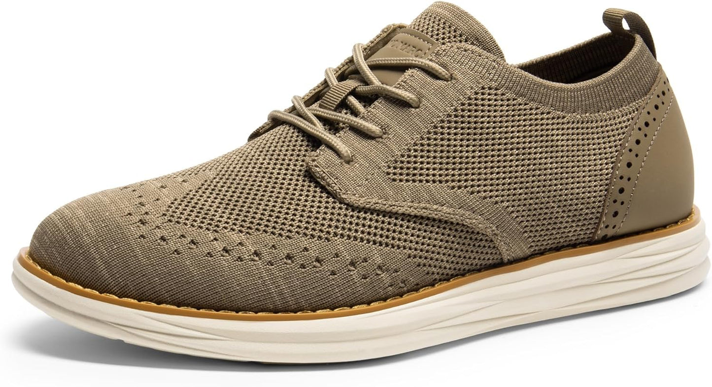 Bruno Marc Men's KnitFlex Craft Mesh Oxfords Sneakers for Comfort