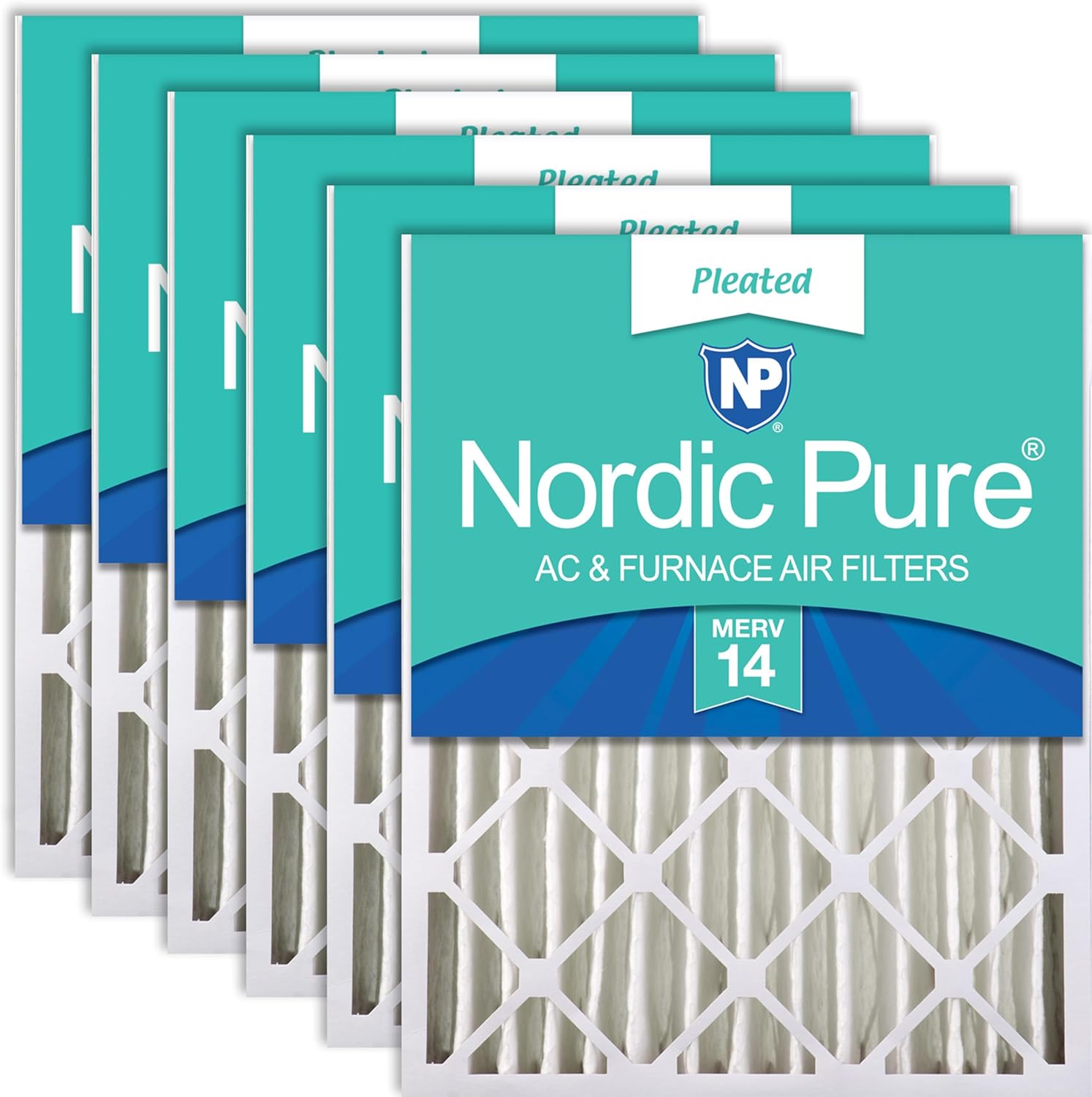 Nordic Pure 20x25x4 Pleated MERV 14 Air Filters for Clean Air