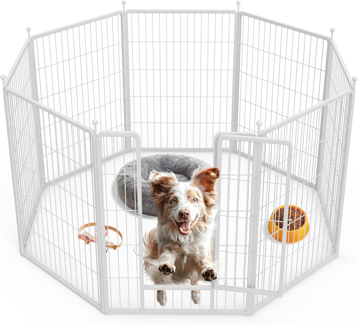Heavy Duty Dog Playpen with Anti-Rust Coating for Large Dogs