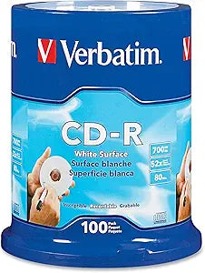 Verbatim CD-R Blank Discs 700MB 80 Minutes for Data and Music