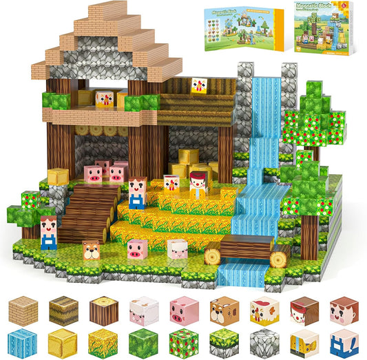 Magnetic Blocks Gryxpox - 100pcs Educational Building Set