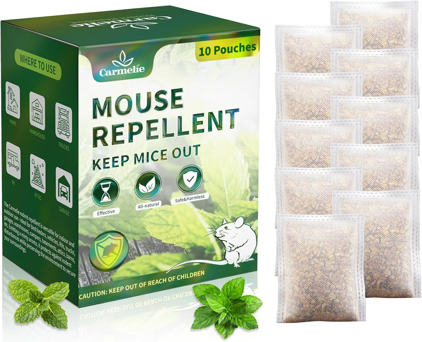 All-Natural Peppermint Rodent Pouches x10 - Carmelie
