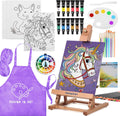 Falling in Art Acrylic Paint Set with Table Easel - All-In-One Kit