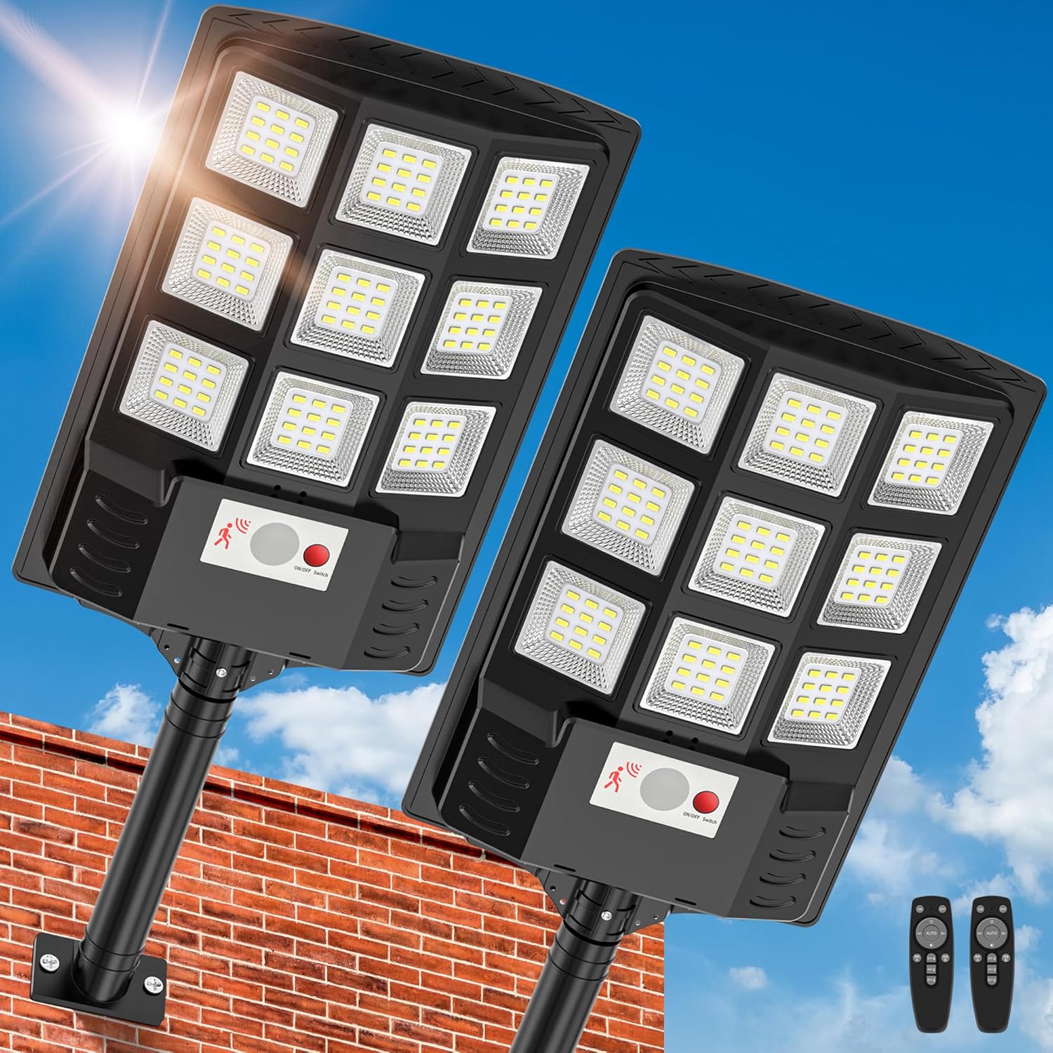 Vipzon Solar Lights Outdoor: Bright Security Flood Lights