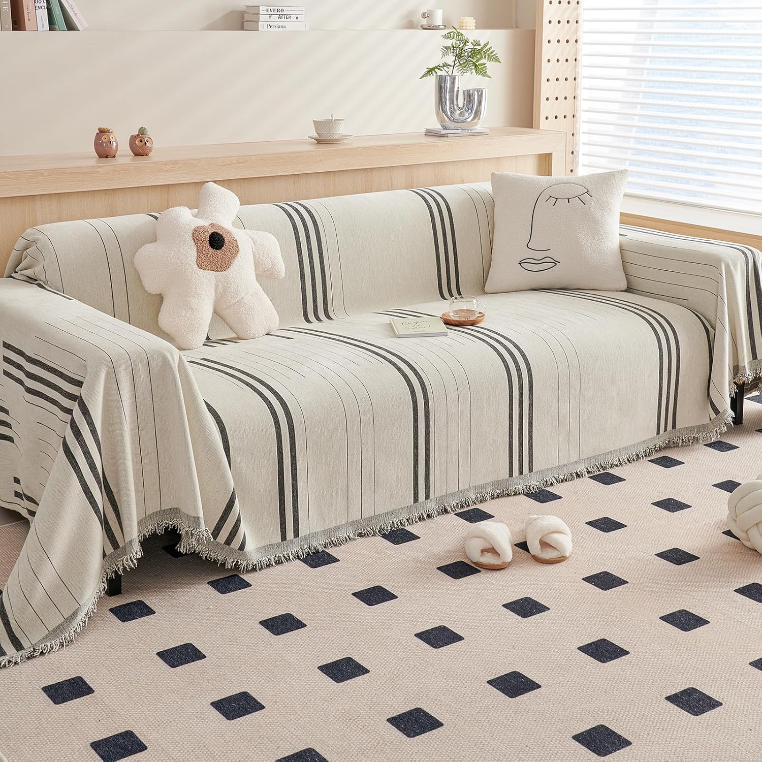 DREAMINGO Couch Cover Reversible Chenille Protector for Pets