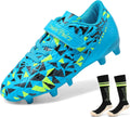 DREAM PAIRS Kids Firm Ground Soccer Cleats with Bonus Socks