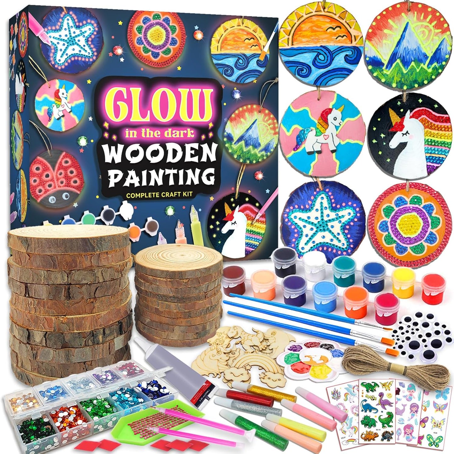 Glow-in-the-Dark Art Kit for Kids 5-12