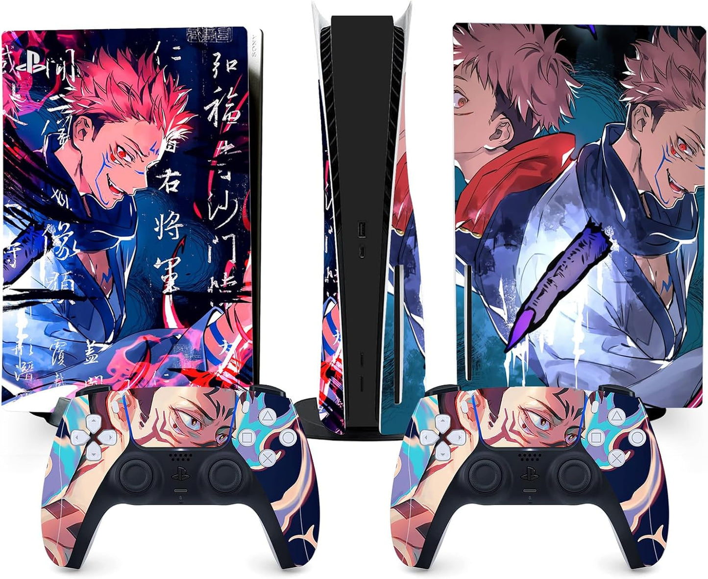 PS5 Anime Skin Set | Matte Vinyl Decals | Sukuna & Yuji | TANOKAY