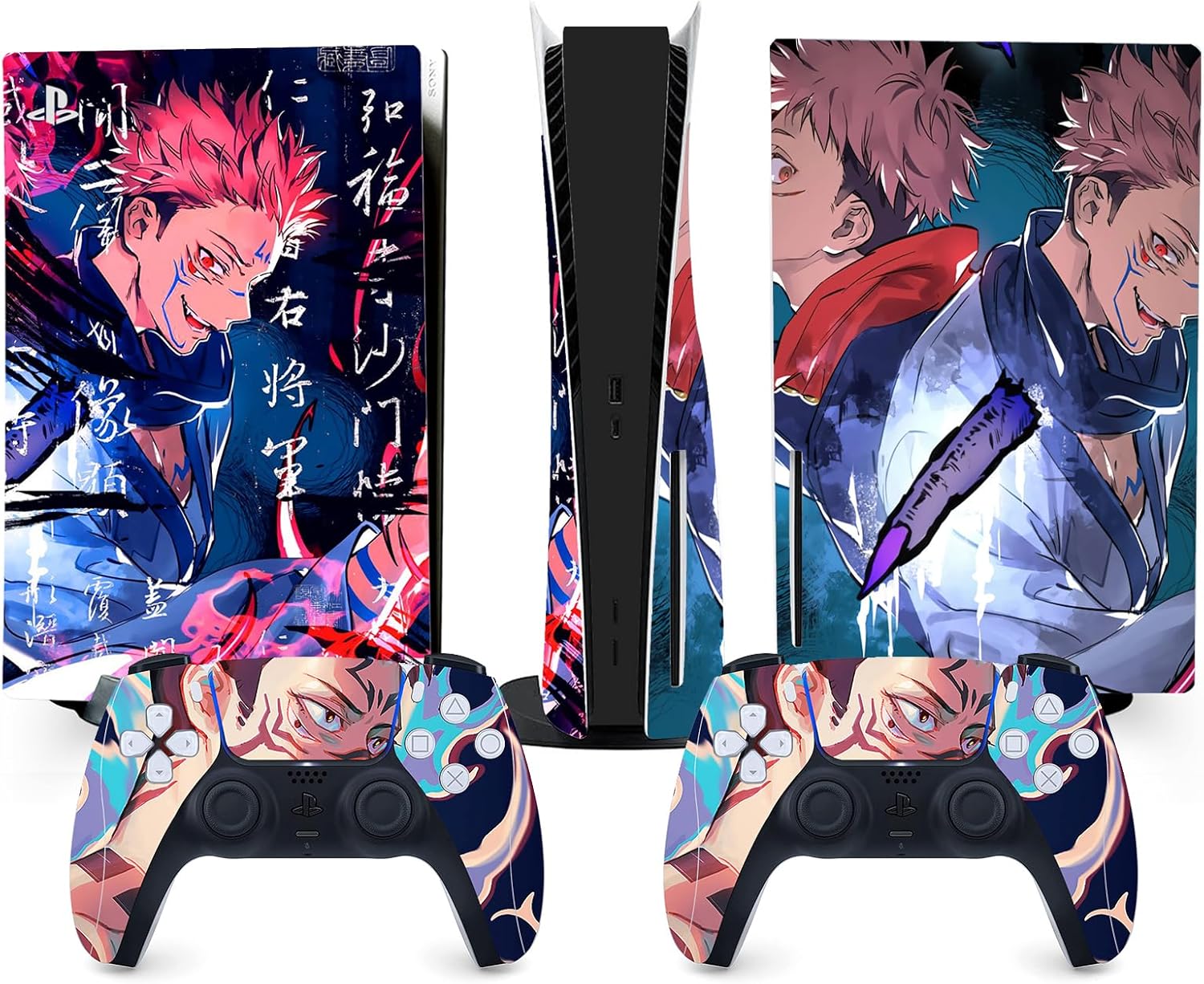 PS5 Anime Skin Set | Matte Vinyl Decals | Sukuna & Yuji | TANOKAY