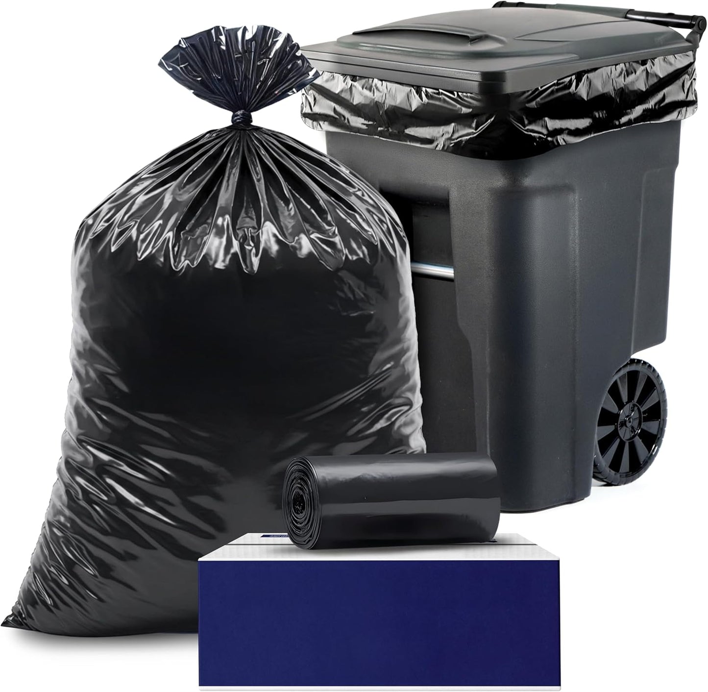 64-65 Gallon Trash Can Liners by Plasticplace - Heavy Duty Bags