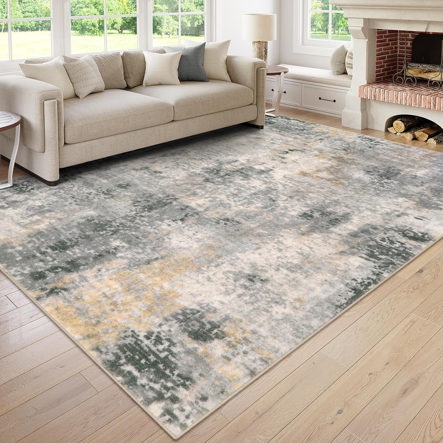 Lahome Modern Abstract 9x12 Area Rugs for Living Room and Bedroom