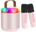 Mini Karaoke Machine for Kids Pink Solid Metal Body - Portable