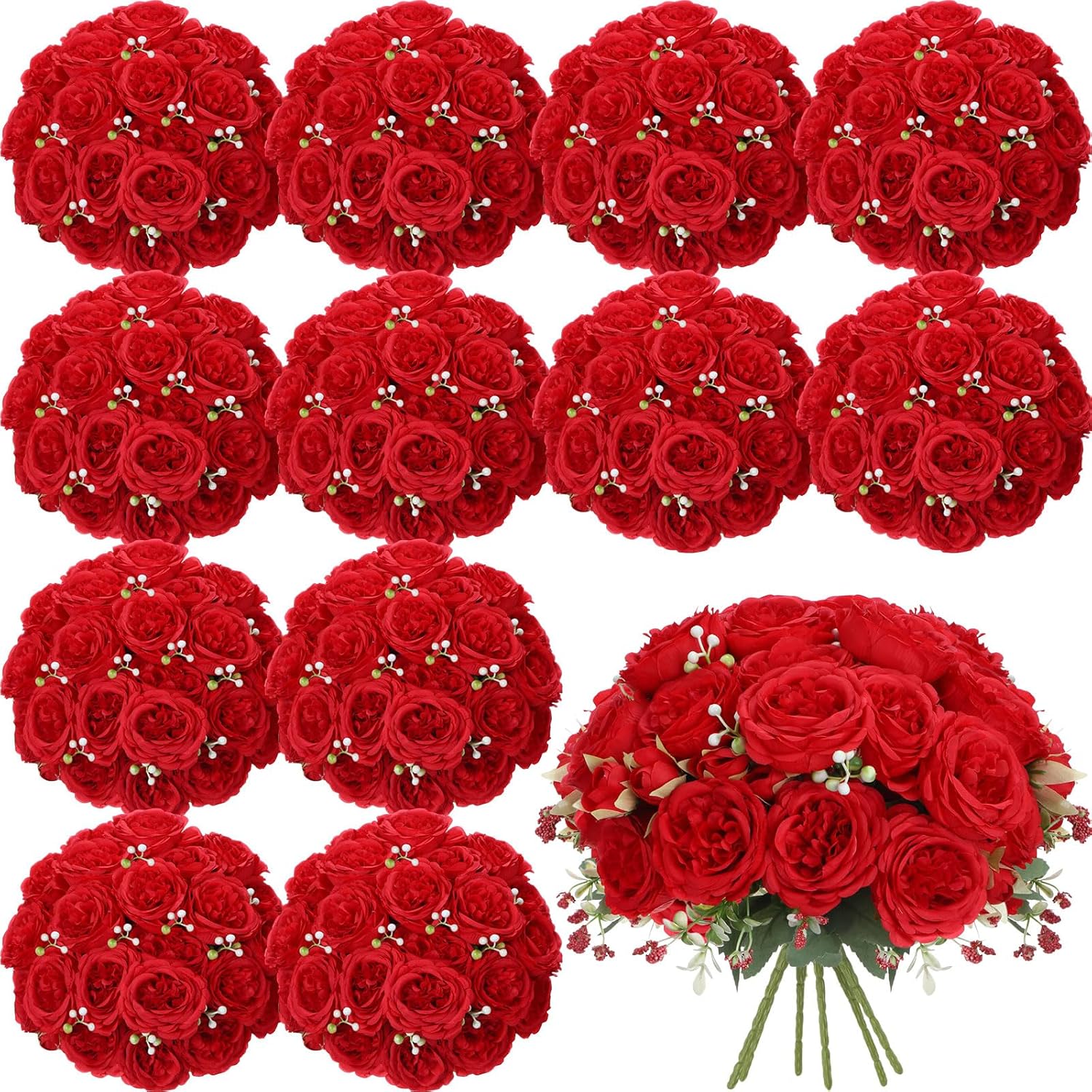 Vivid Geosar Artificial Peonies Flowers for Elegant Decor