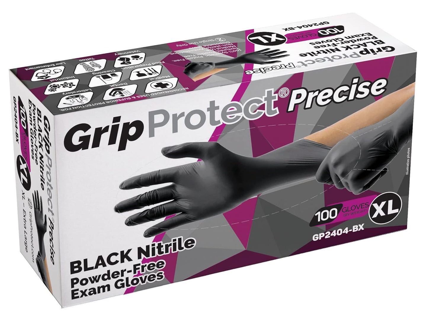 Ultimate Protection: GripProtect Black Nitrile Gloves