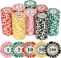 Clay Poker Chips 200pc Numbered Blackjack Set - Monte Carlo Style