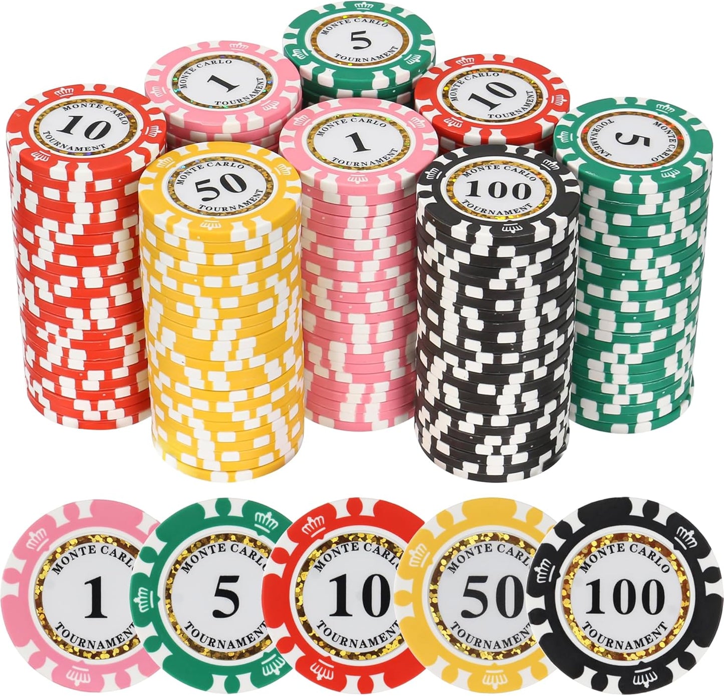Clay Poker Chips Set for Casino Games - 200pc Quality Chips