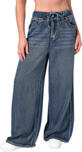 Women's Wide Leg Jeans Sweatpants - Baggy Loose Fit Comfort