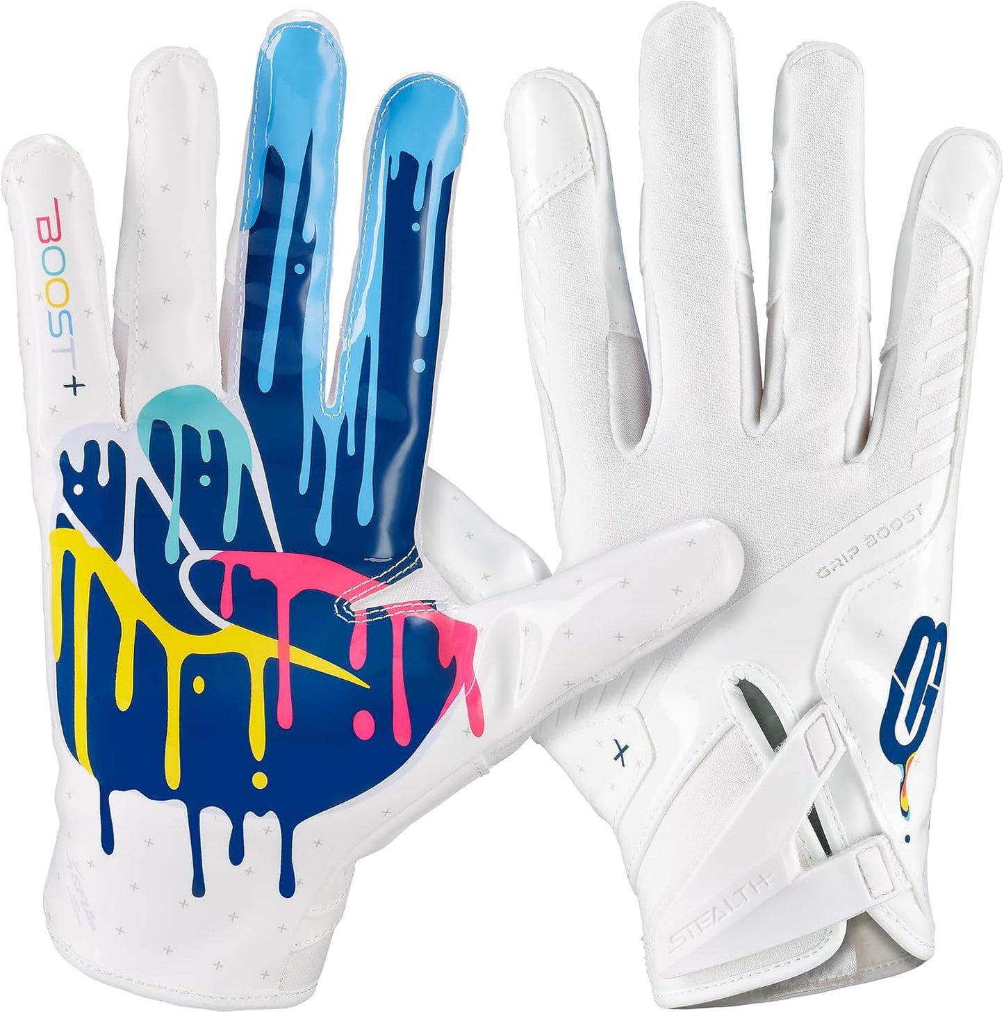 Grip Boost Football Gloves with Advanced Sticky Technology