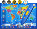 Bilingual Interactive World Map for Kids - Talking Map & Space Poster