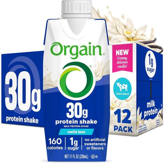 Orgain 30g High Protein Shake - Vanilla Bean, Keto Friendly