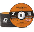 3 in Cut Off Wheels 25 PCS for Metal and Stainless Steel - Durable