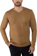 Mens V Neck Sweater - Ultra Soft Slim Fit Pullover for Fall/Winter