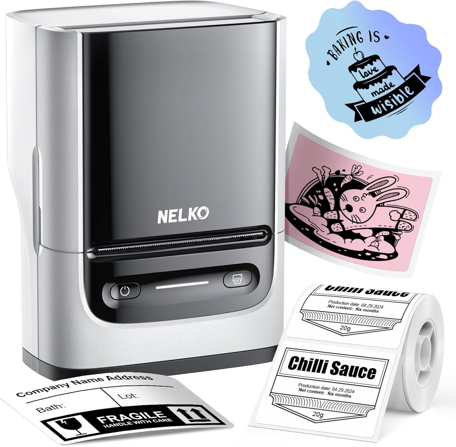 Nelko Bluetooth Label Maker: Portable Printing Power