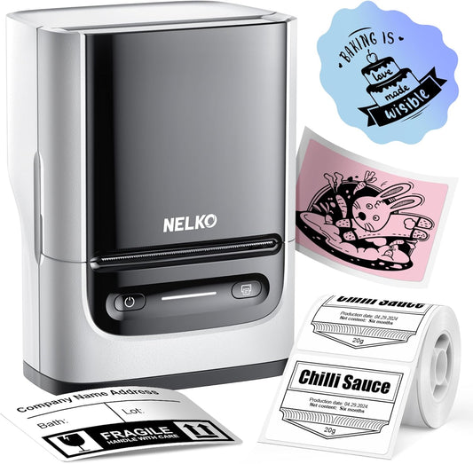 Nelko PM220 Bluetooth Label Printer - Print with Ease!