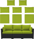 8p Outdoor Cushion Slipcovers for 3-Seat Rattan Sofa Set