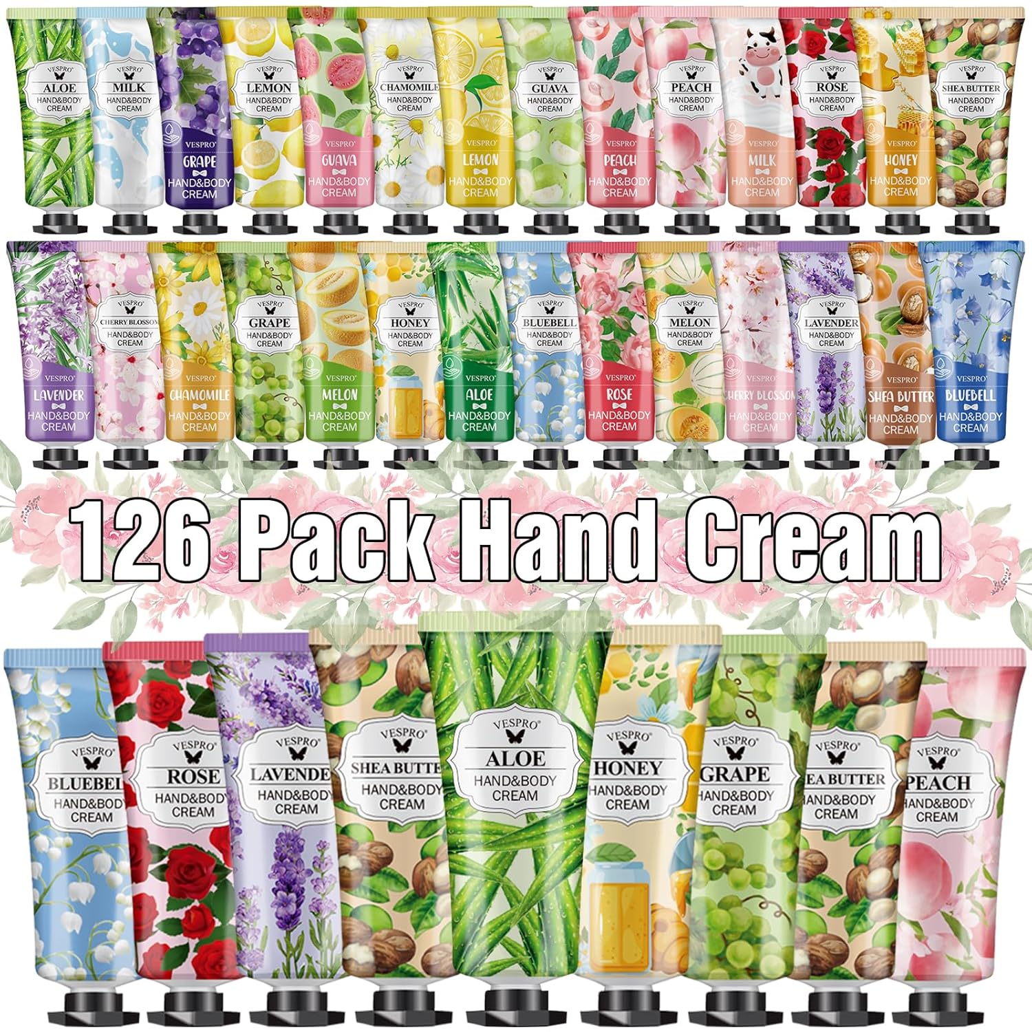 126 Pack Hand Cream Set for Women - Perfect Travel Size Gifts