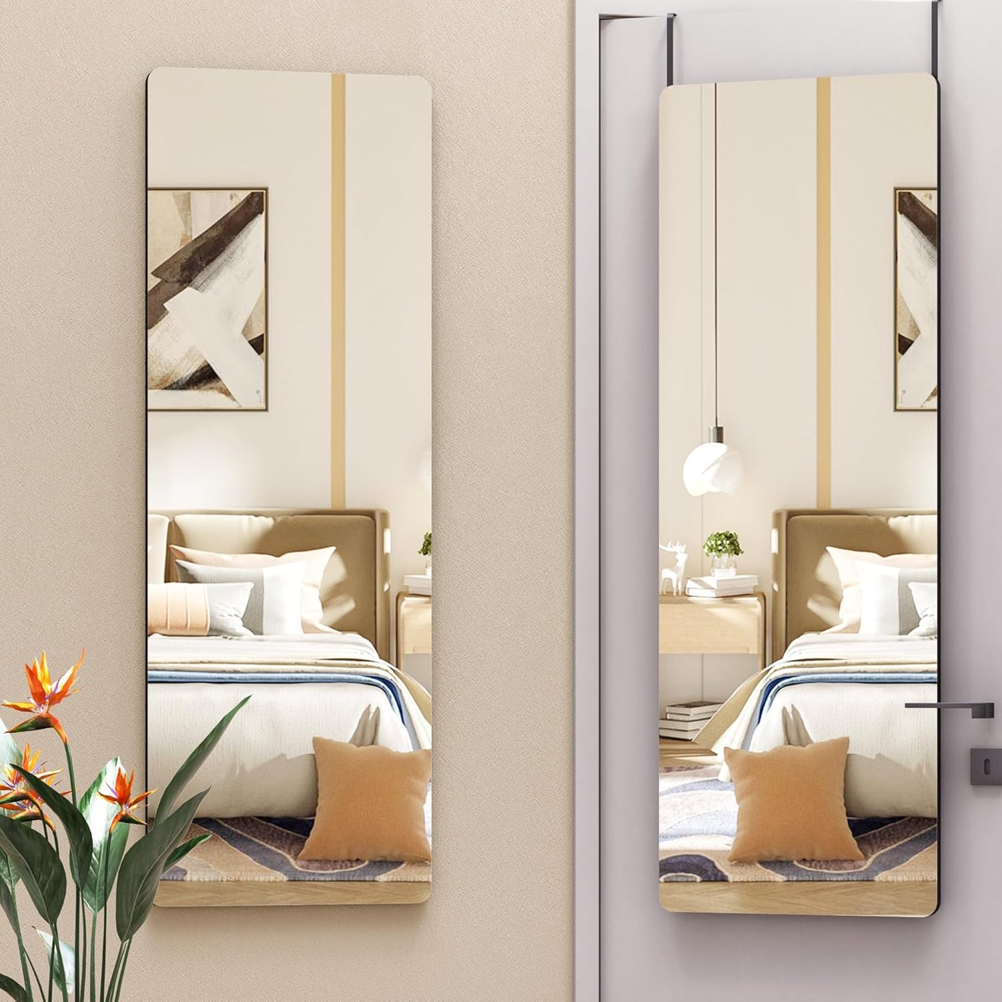 Hasipu Door Mirror Full Length, 47x16 Over The Door Mirror