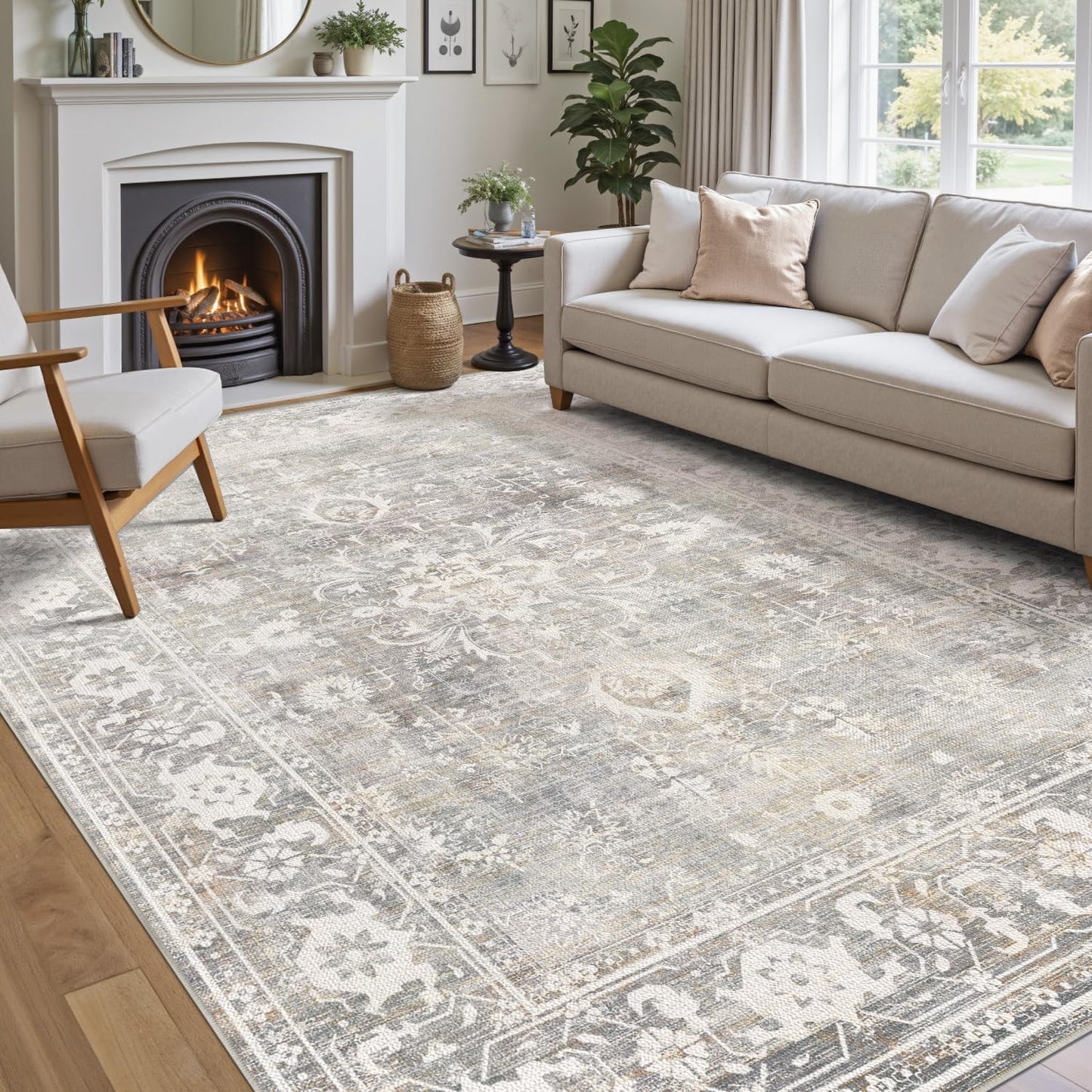 DEXI Area Rugs for Living Room - Vintage Traditional Soft Rug