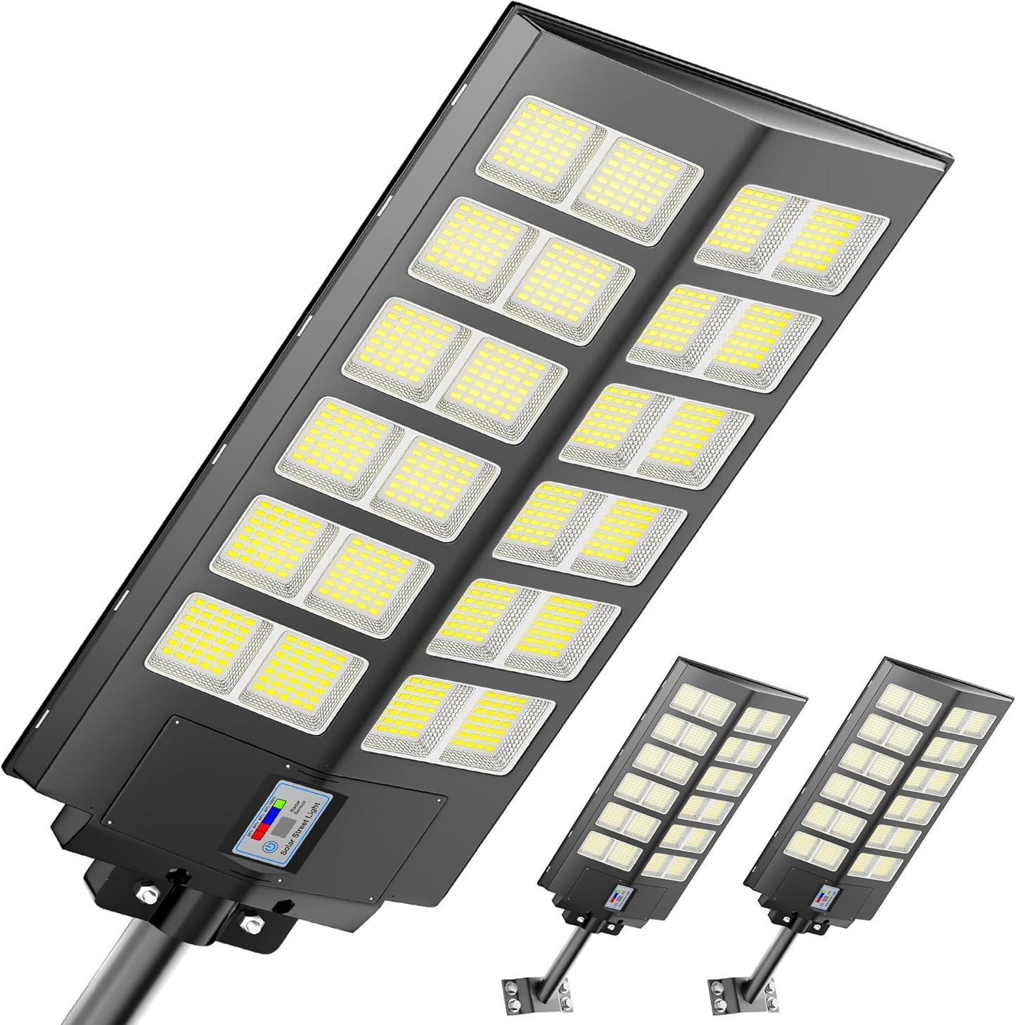 3-Pack Solar Parking Lot Lights with Motion Sensor for Safety