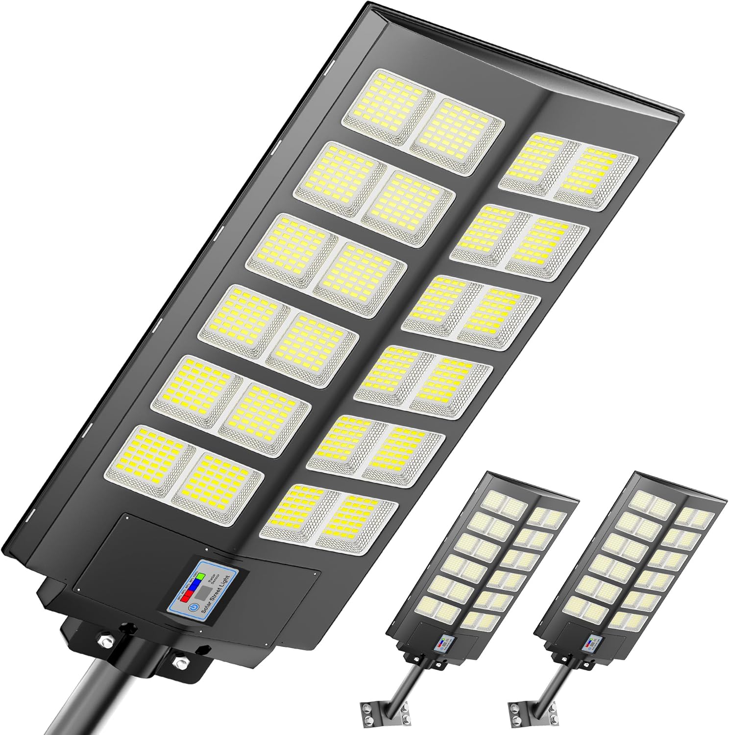 3-Pack Solar Parking Lot Lights with Motion Sensor for Safety