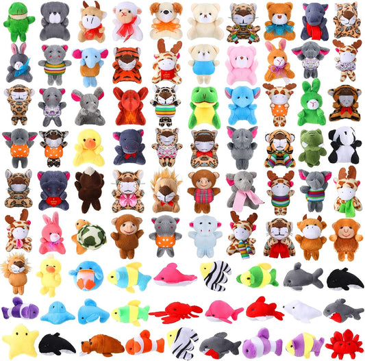 Mini Plush Stuffed Animal Keychains for Kids Birthday Parties