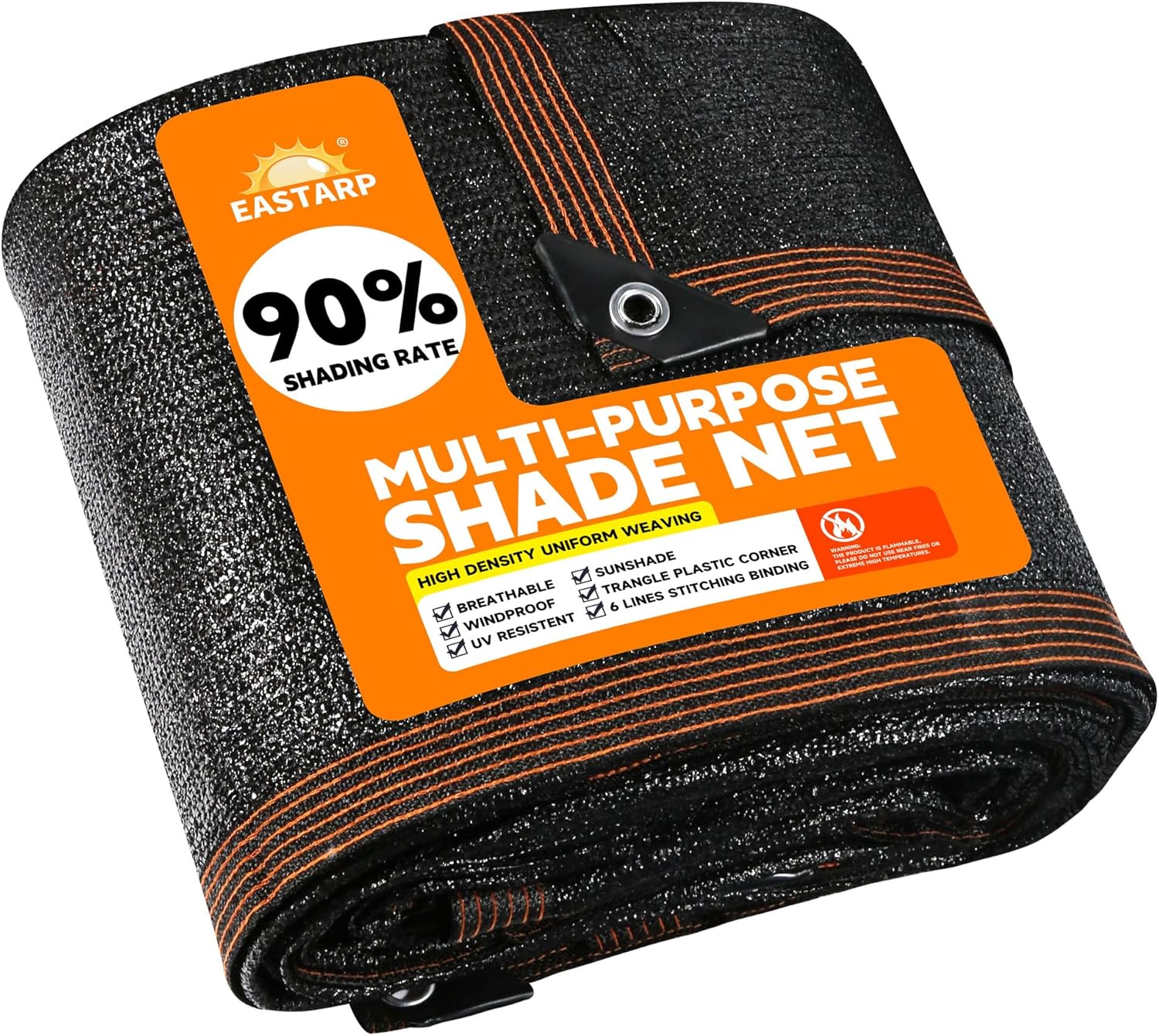 90% Shading Rate 20ftx20ft Black Shade Cloth for Plants Cover