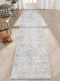 LIVEBOX Washable Runner Rug 2.5x8 - Low-Pile Floral Kitchen Runner