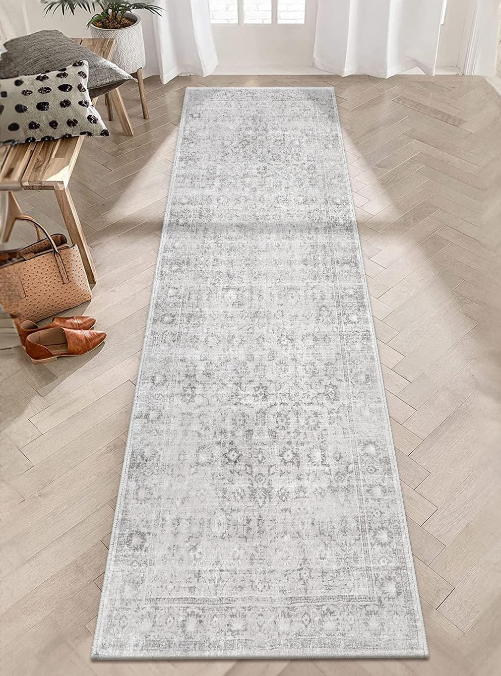 LIVEBOX Washable Runner Rug 2.5x8 for Kitchen and Hallway