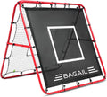 BAGAIL Soccer Rebounder Net 4 x 4 ft - Adjustable Angle Practice