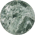 Koville Luxury Italian Natural Marble Round Serving Tray - Verde