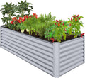 Outdoor Metal Raised Garden Bed 8x4x2 ft - Deep 24in Planter