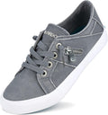 Women Sneakers Low Top Slip On Canvas Flats - Comfortable Non-Slip